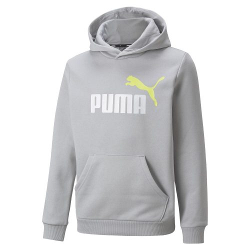 Harbor Mist, Puma Essentials+ 2 Col Big Logo Boys' Fleece Hoodie Img 1 | SportsPower