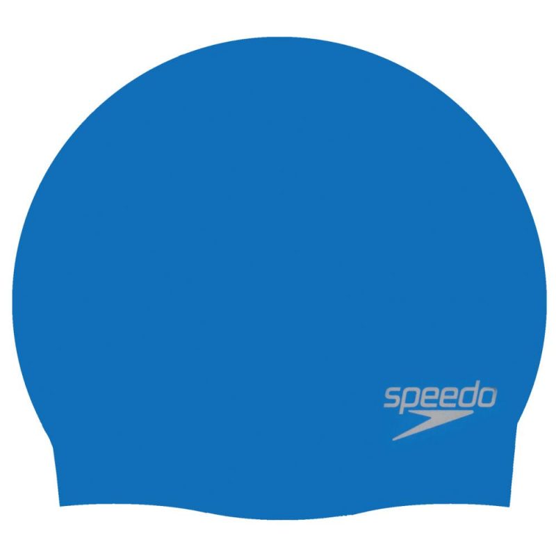 Blue, Speedo Plain Moulded Silicone Cap Img 1 | SportsPower