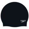 Black, Speedo Plain Moulded Silicone Cap | SportsPower