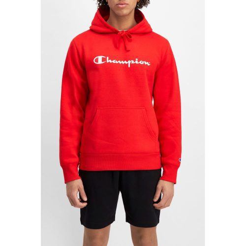 Champion Script Men's Hoodie, Red, Charcoal, - SportsPower