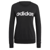 adidas Linear French Terry Women's Sweat, Black-White, Image 1 - SportsPower