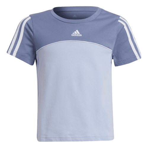 adidas Essentials Colorblock Girl's Tee, Purple-Blue, - SportsPower