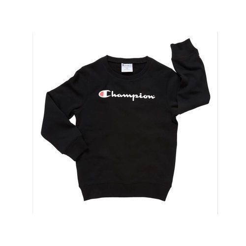 Champion Script Kids' Crew Sweat Black, - SportsPower