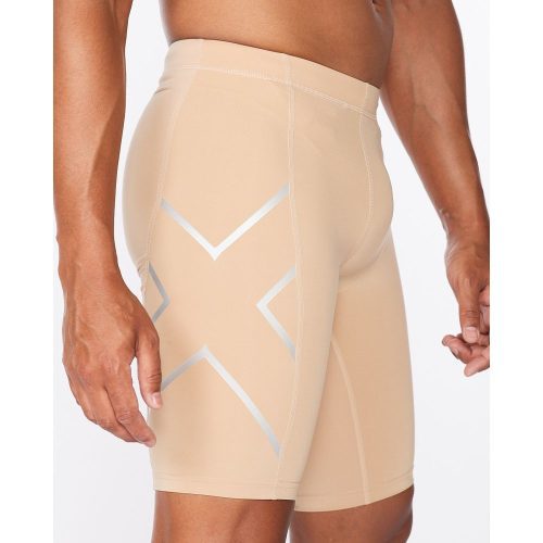 Beige, 2xu Core Compression Men's Shorts Img 4 | SportsPower