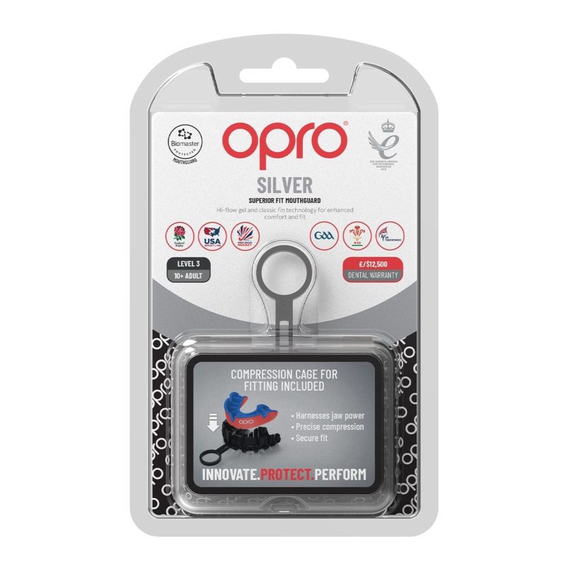 Opro 20Self Fit 20Silver 20Mouthguard OP1025020 Red Red web002