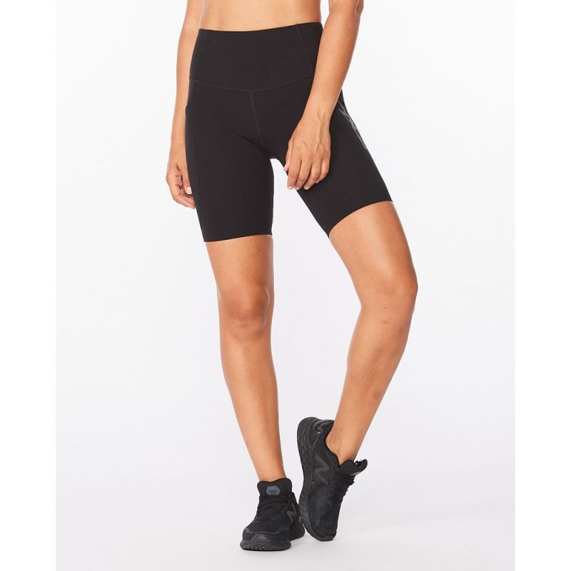 WA6161b BLK BLK 2XUFitnessNewHeightsWomen sBikeShorts 2