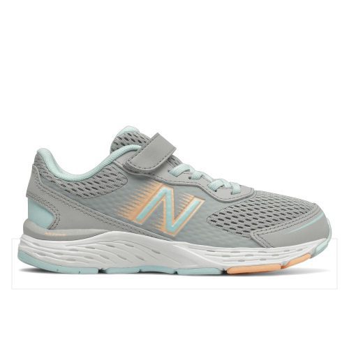 Grey, New Balance 680 Velcro Pre School Running Shoes | SportsPower